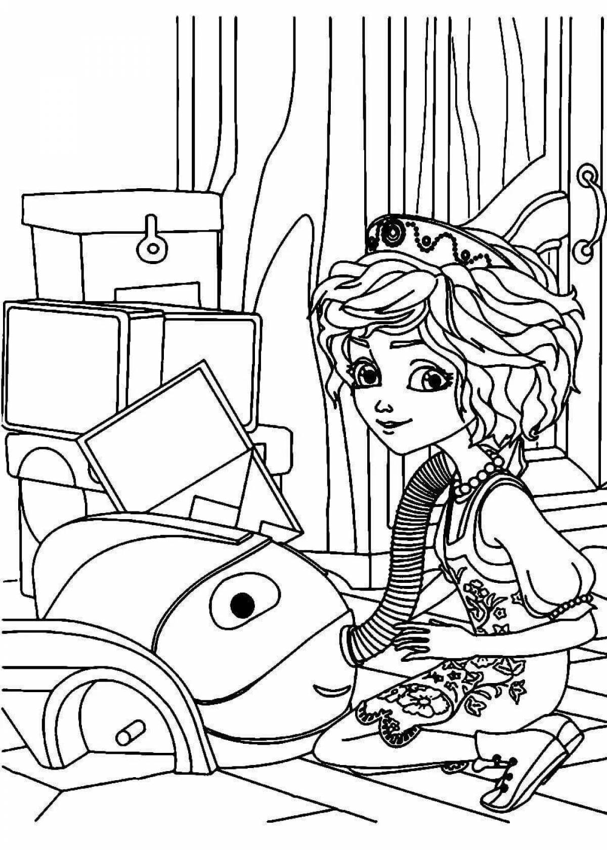 Amazing coloring pages of princesses all together