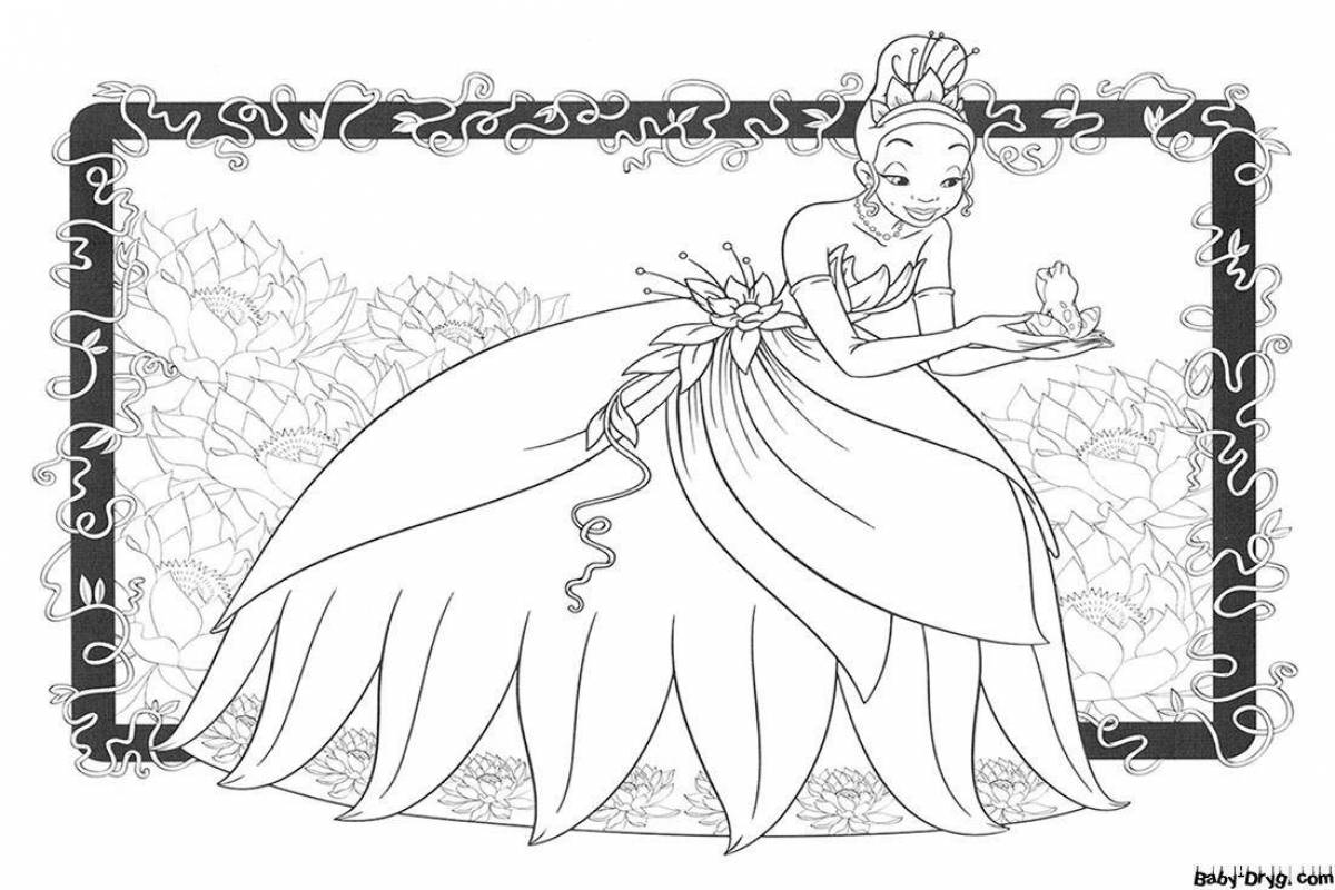 Princess coloring pages all together