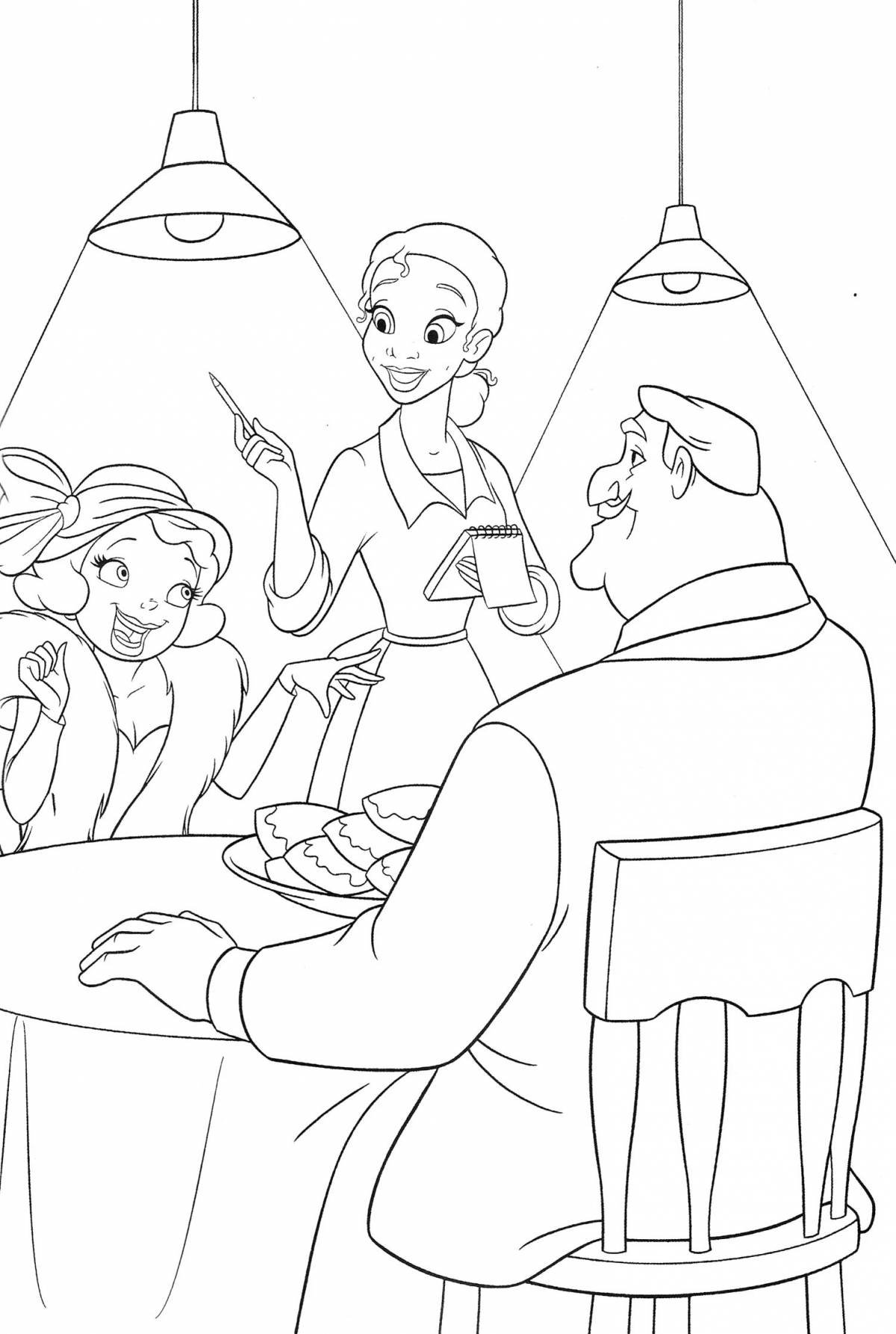 Glamourous princess coloring pages all together