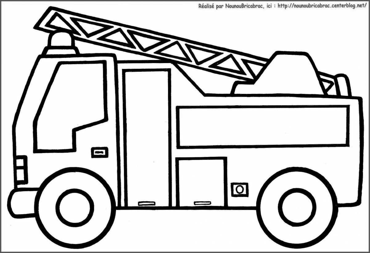 Superb fire truck coloring book for kids and teens