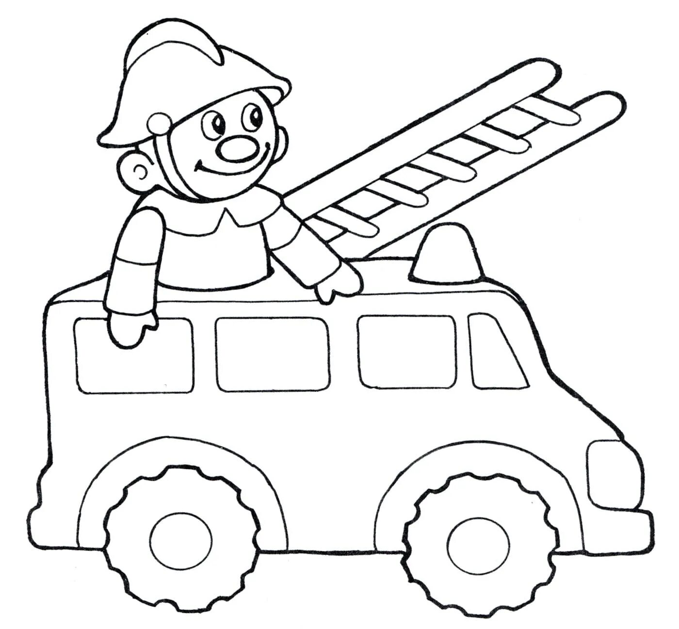 Great firetruck coloring book for teens