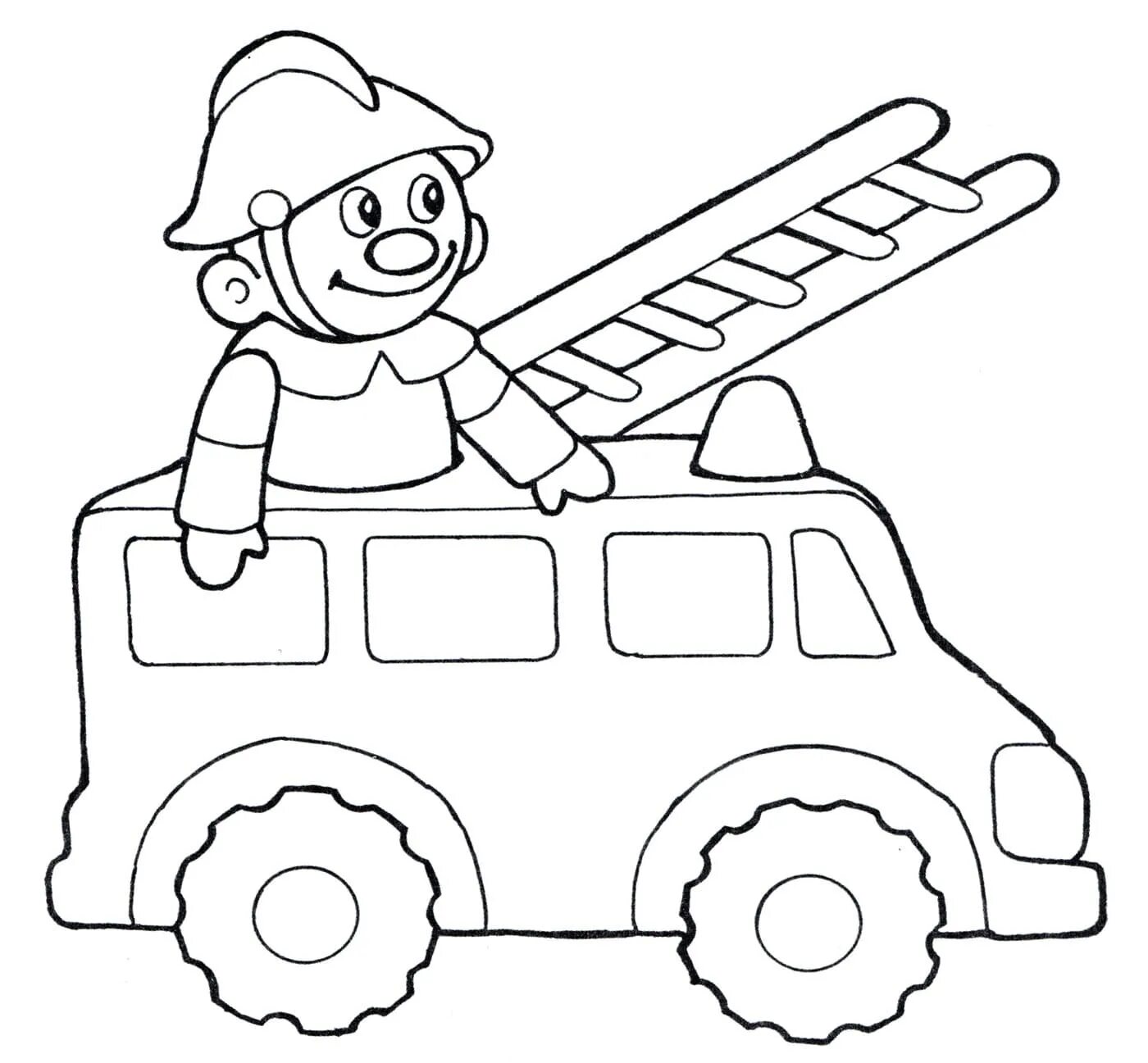 Photo Great firetruck coloring book for teens