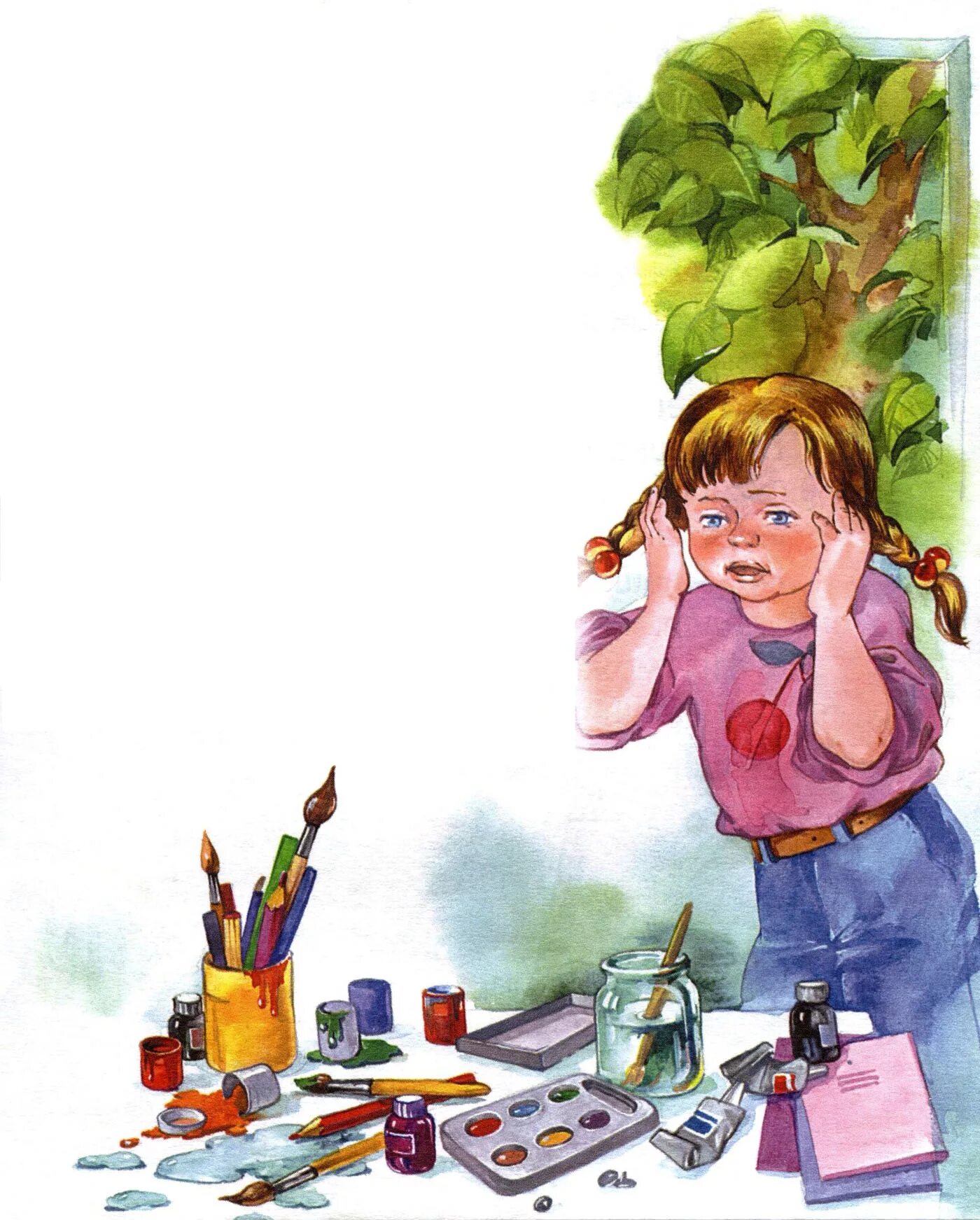 Photo Coloring page blessed blue leaves of oseev