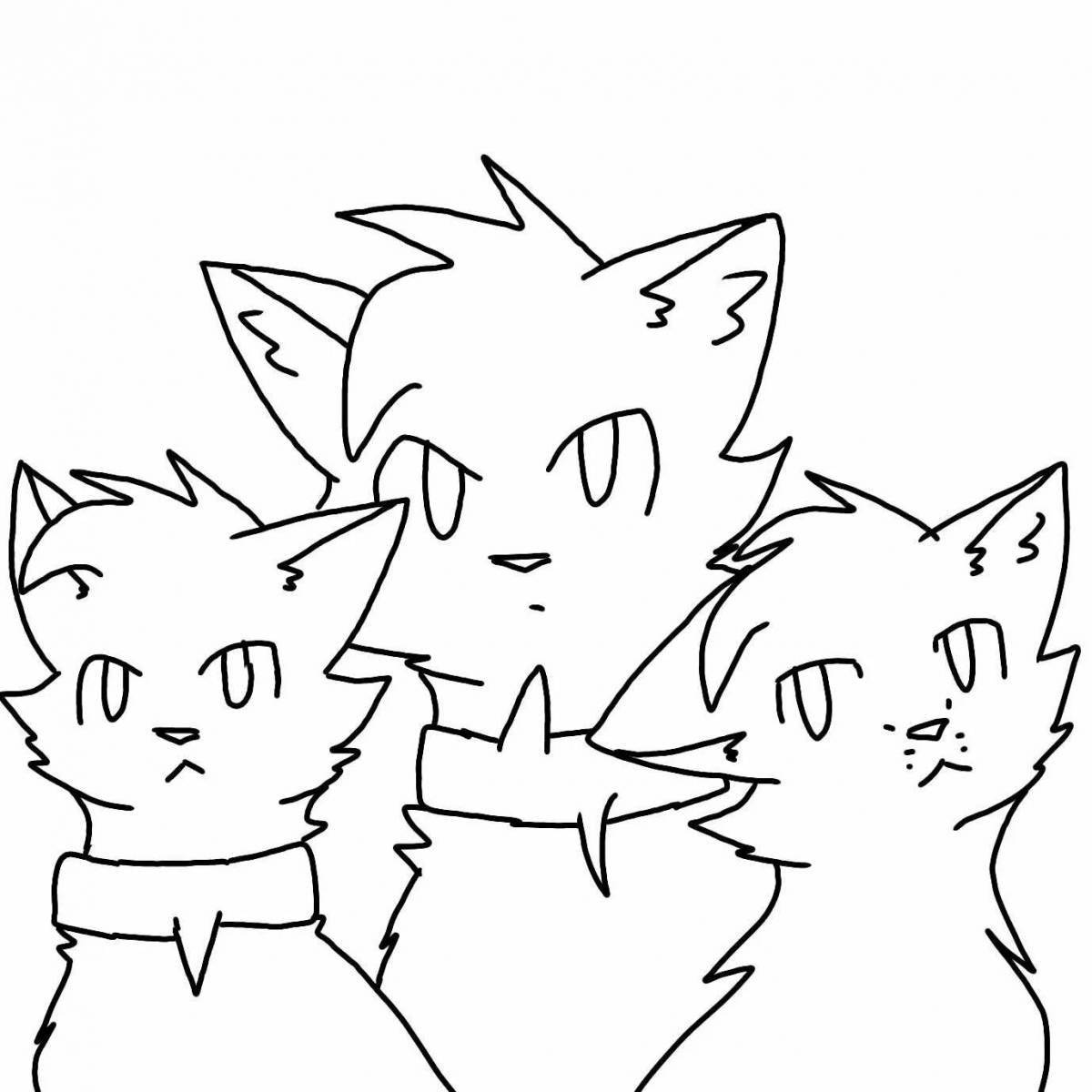 Раскраска Доблестные раскраски коты-воины смерти