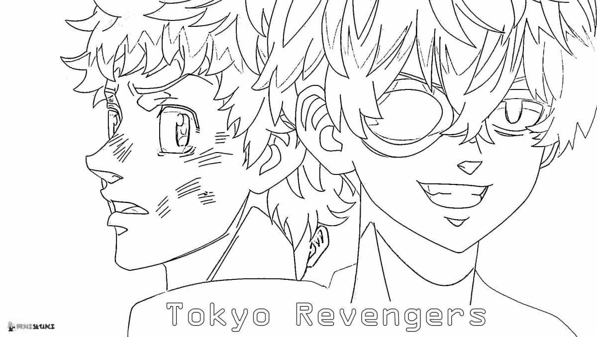 Славная страница раскраски hanma tokyo avengers
