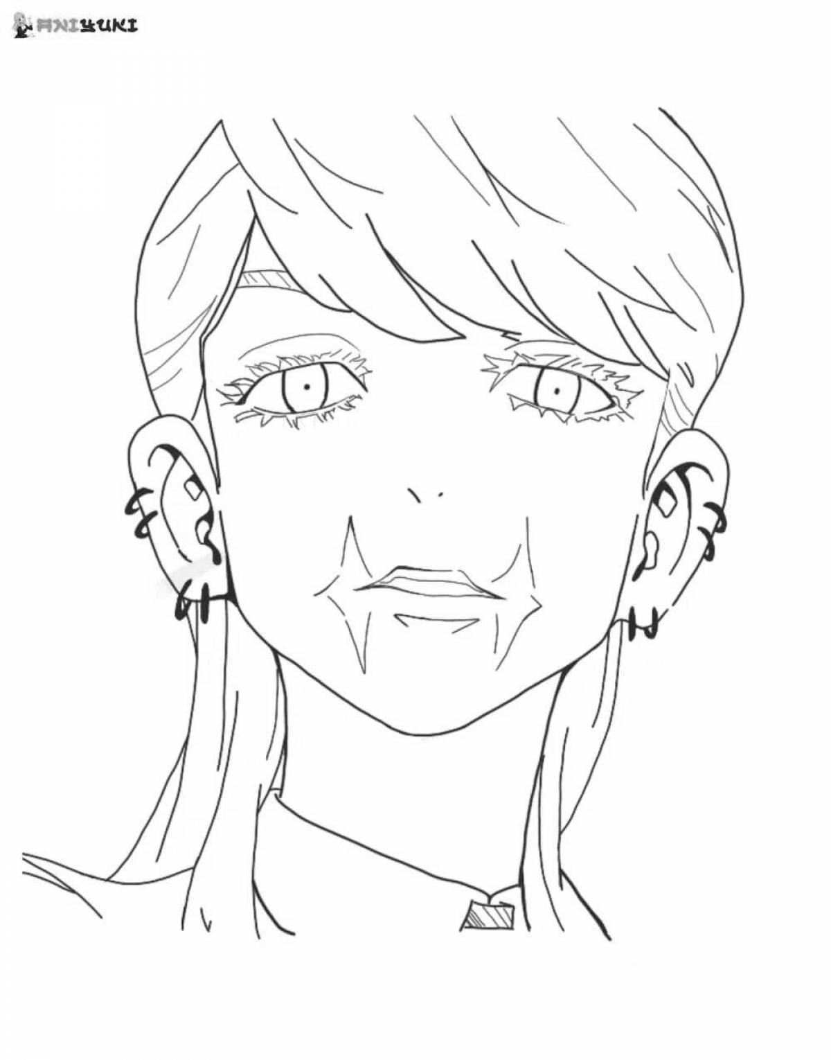 Photo Dazzling hanma coloring tokyo avengers