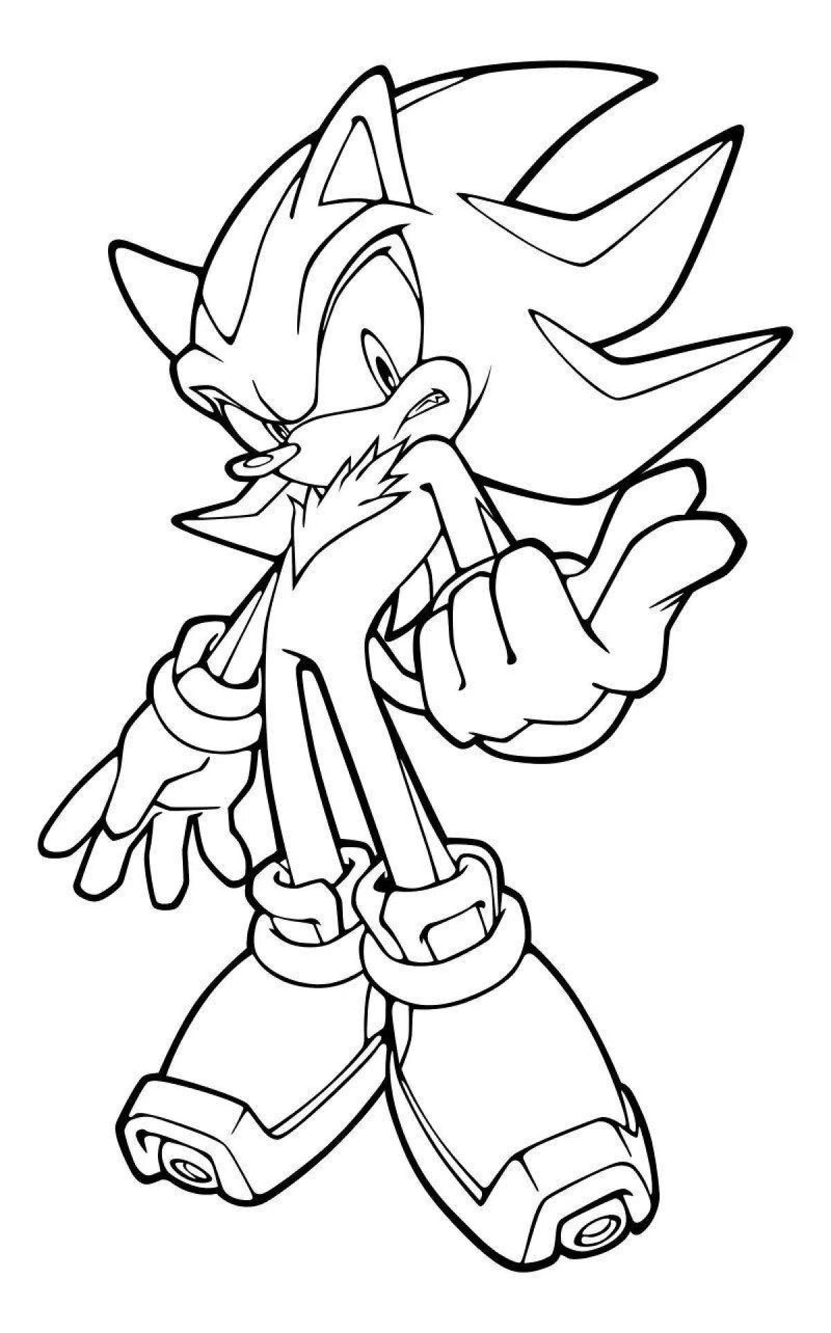 Sonic the hedgehog coloring page