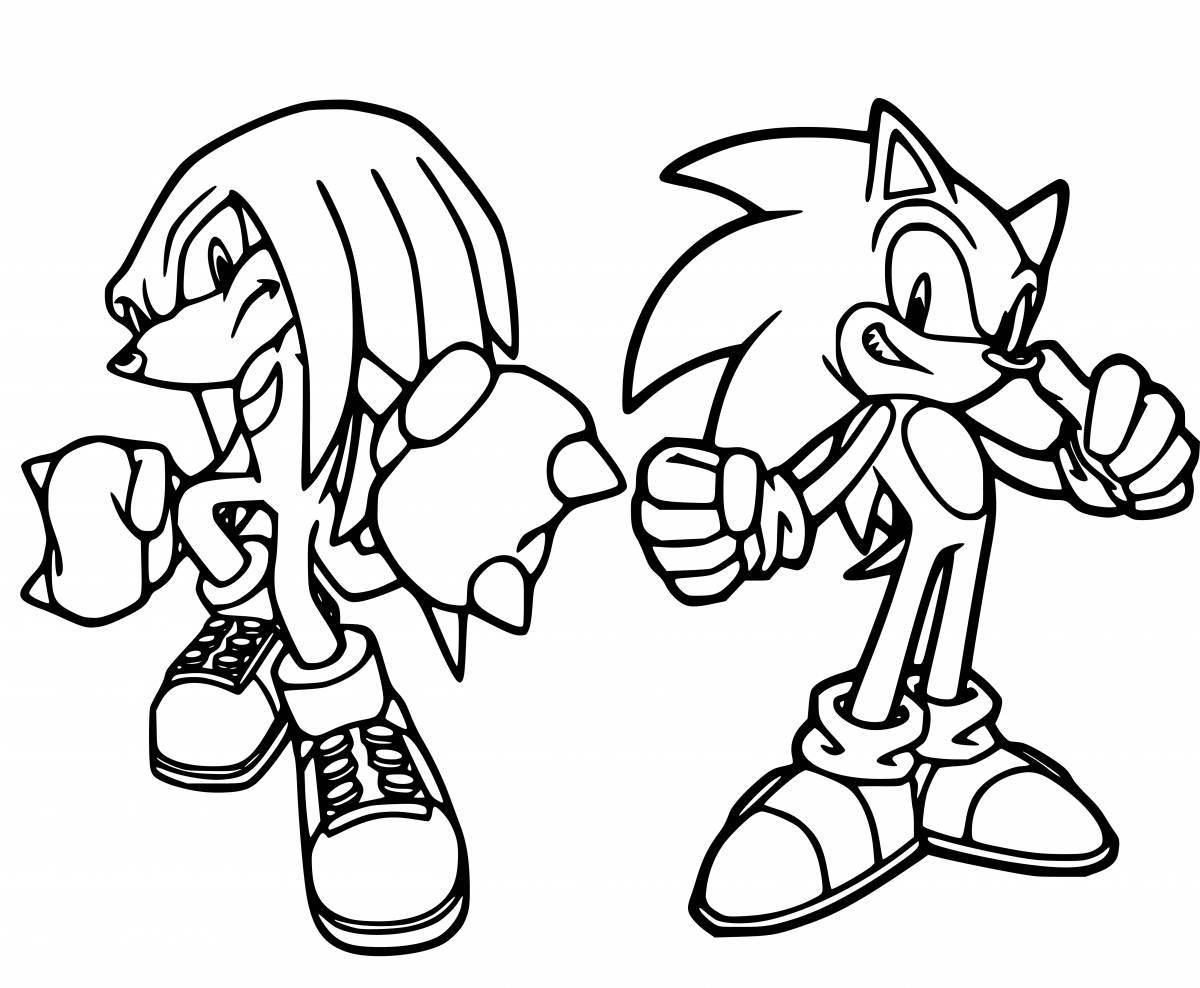 Radiant coloring page sonic the hedgehog