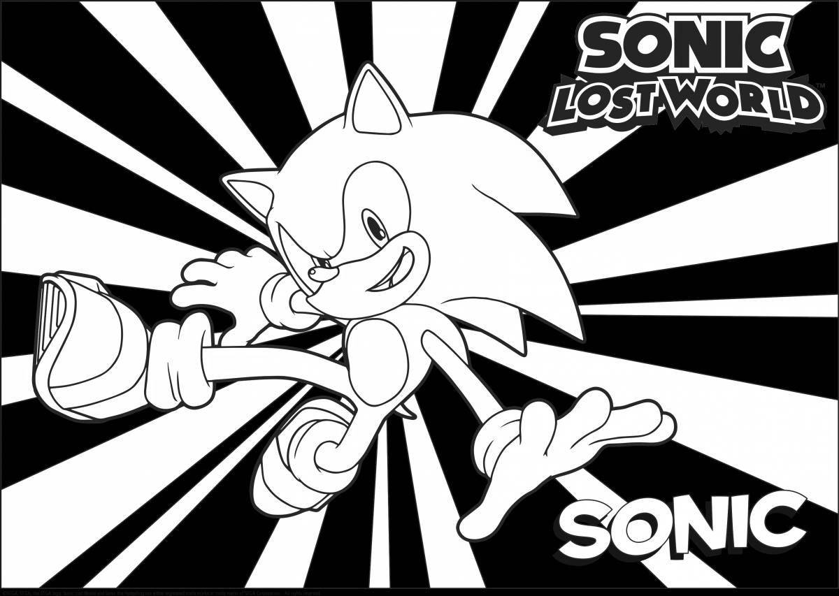 Cute sonic the hedgehog coloring book