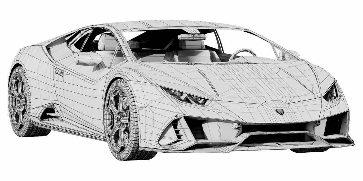 Lamborghini huracan performante coloring page