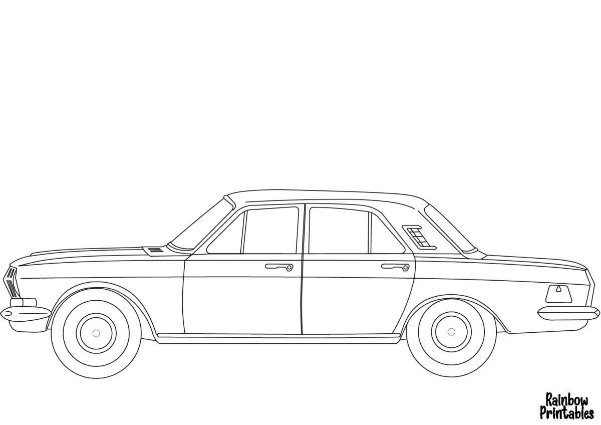 Fun coloring GAZ 21 Volga