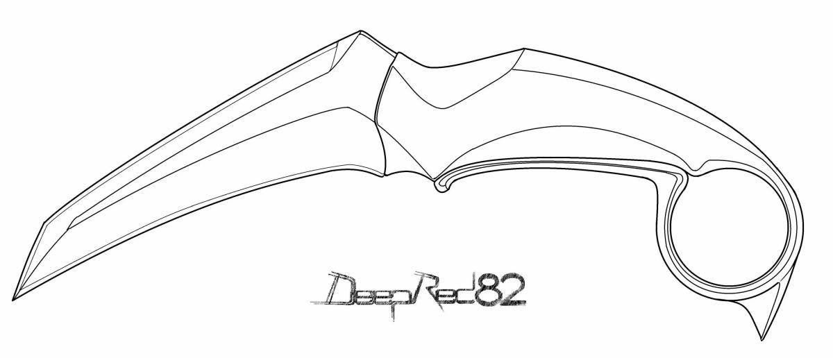 Colorful karambit from standoff