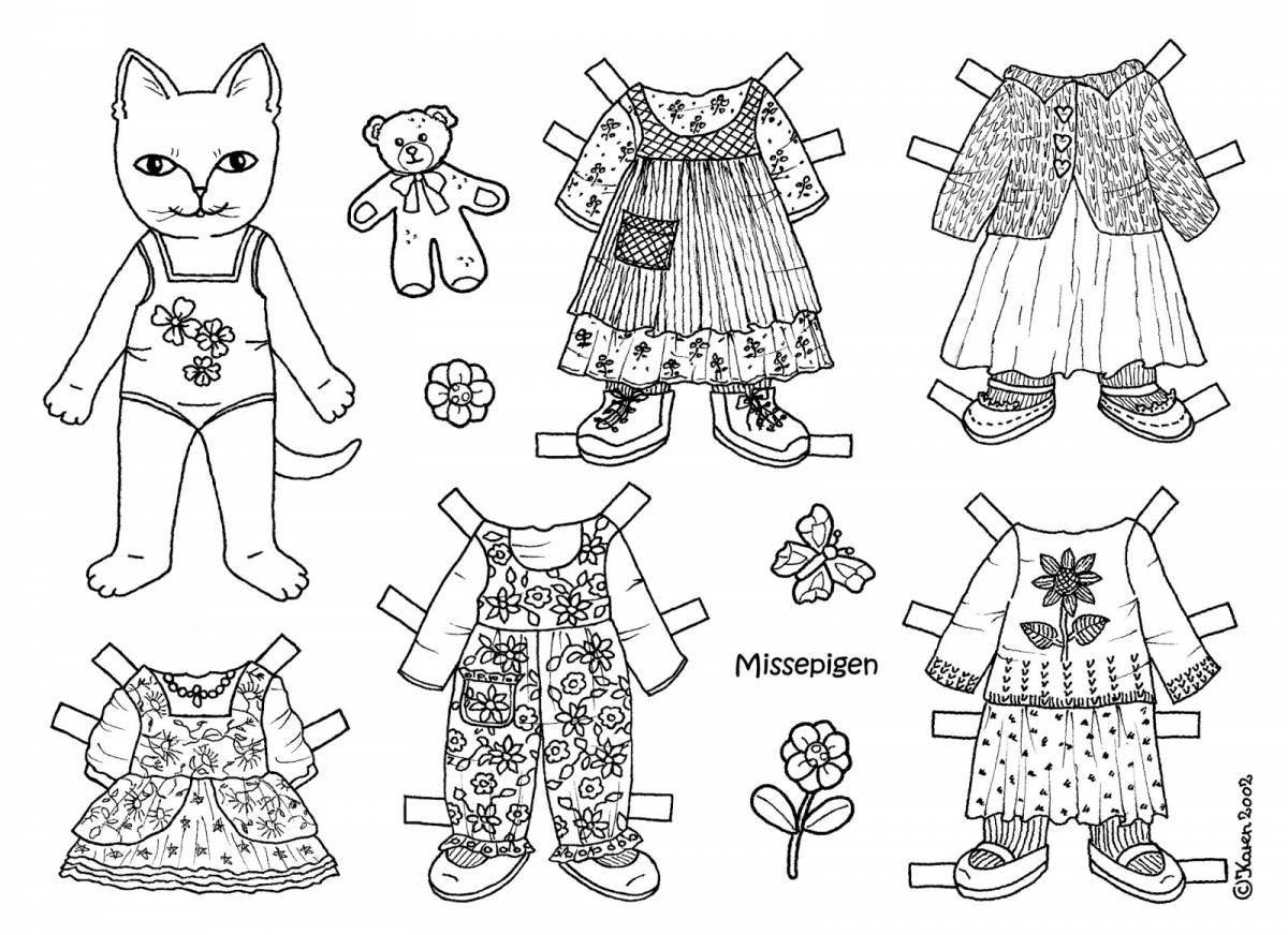 Coloring pages of animals with clothes