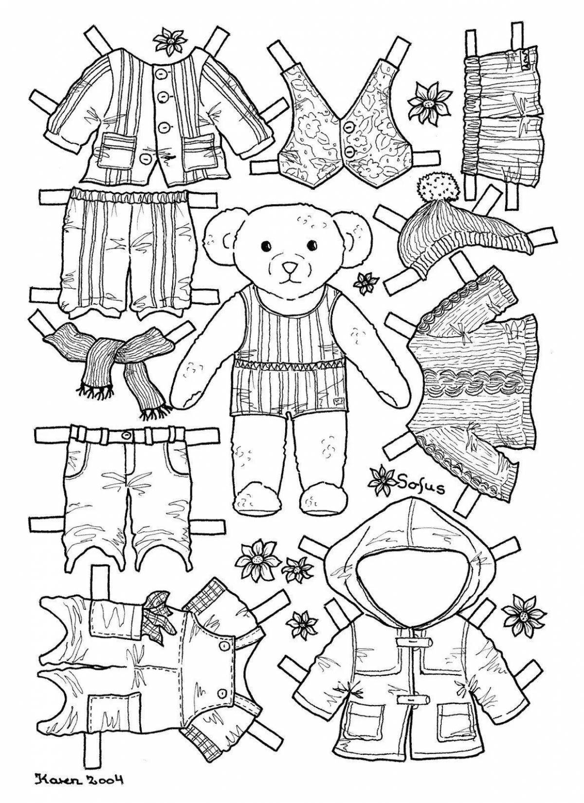 Fun animal coloring with clothes