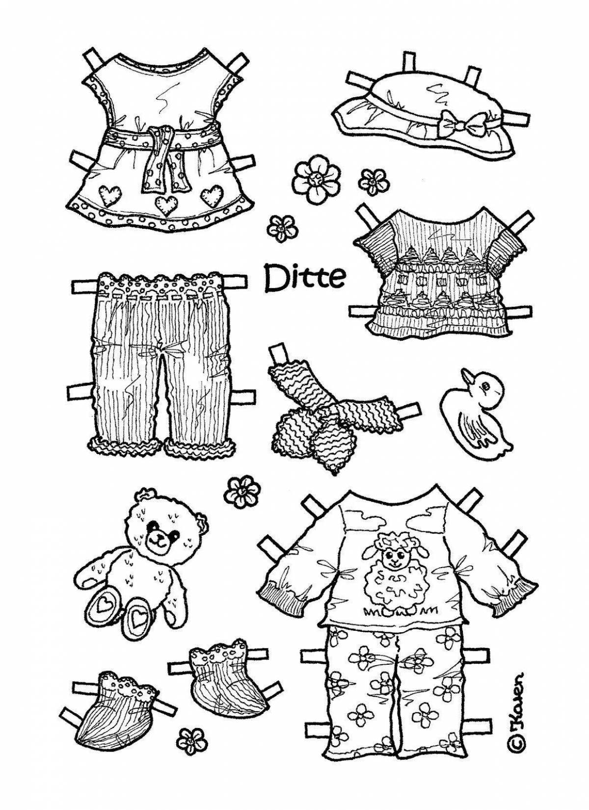 Animal live coloring with clothes