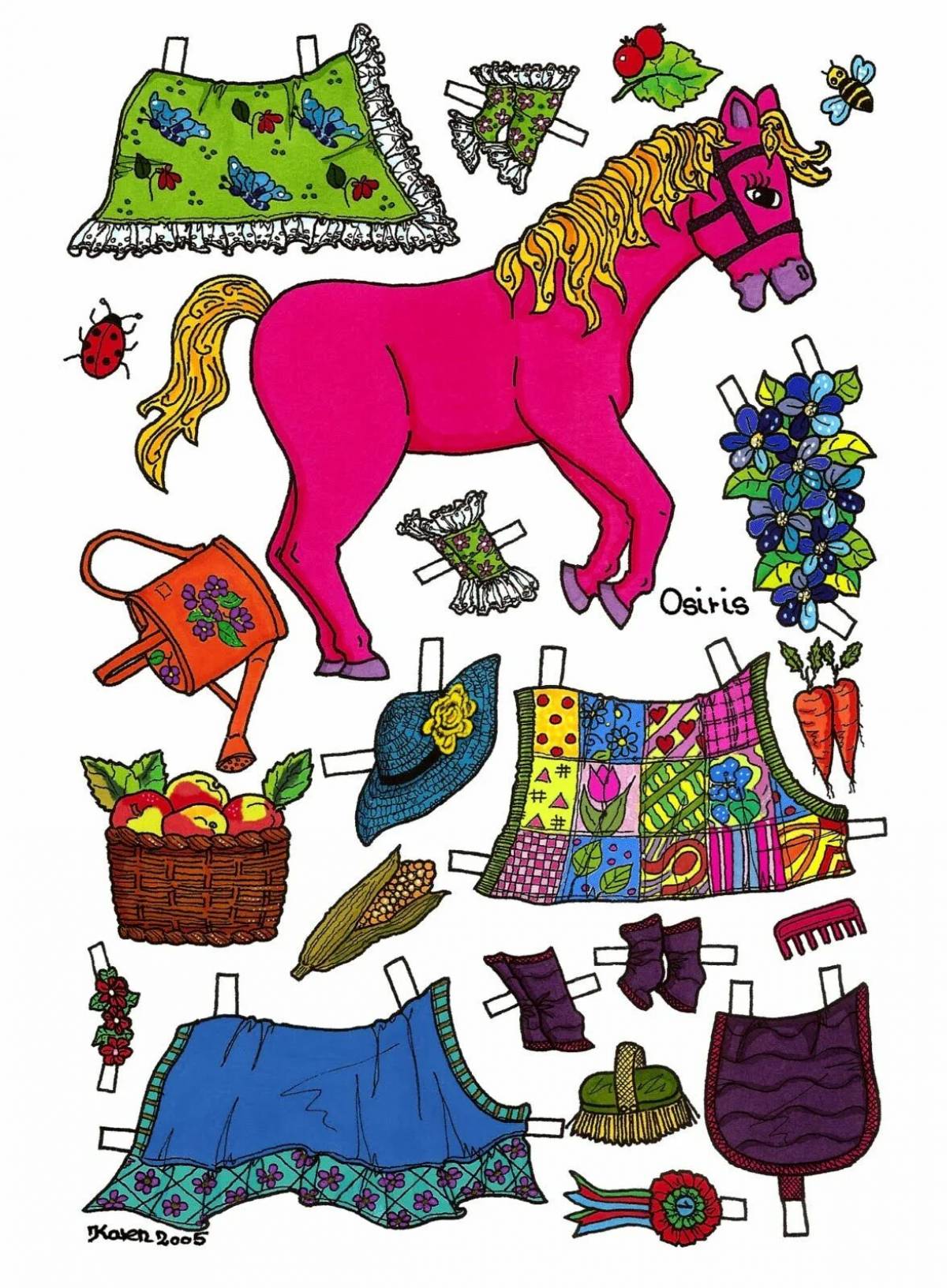 Zany coloring animals with clothes