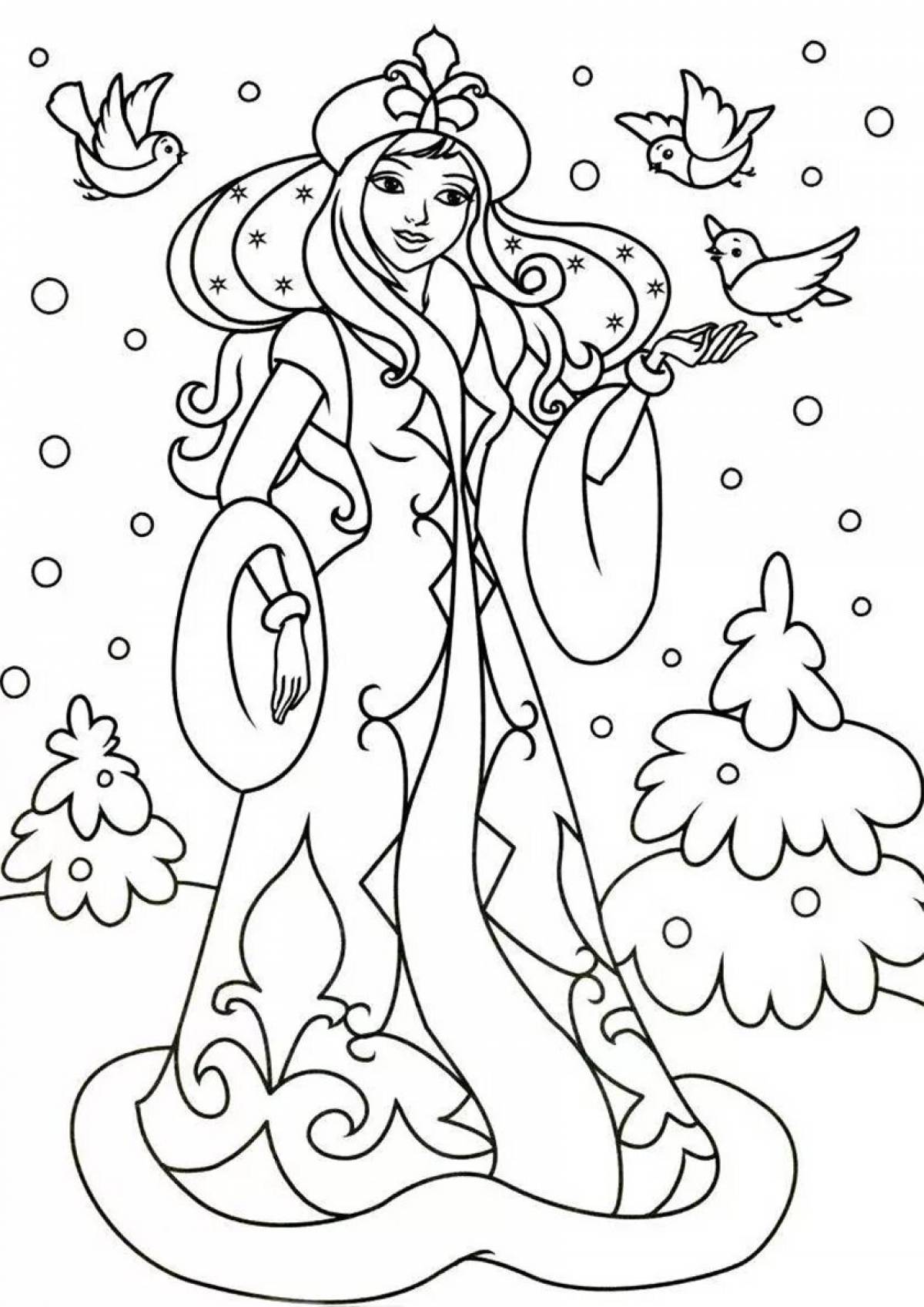 Красочная раскраска снегурочка римский корсаков