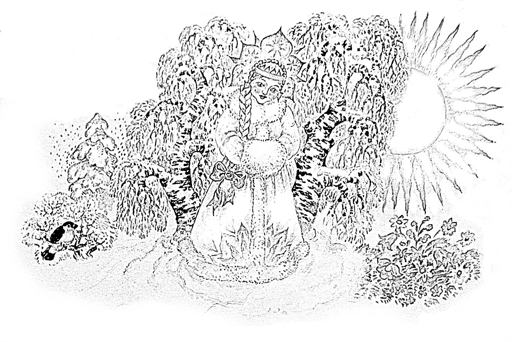 Exotic coloring Snow Maiden Roman Korsakov