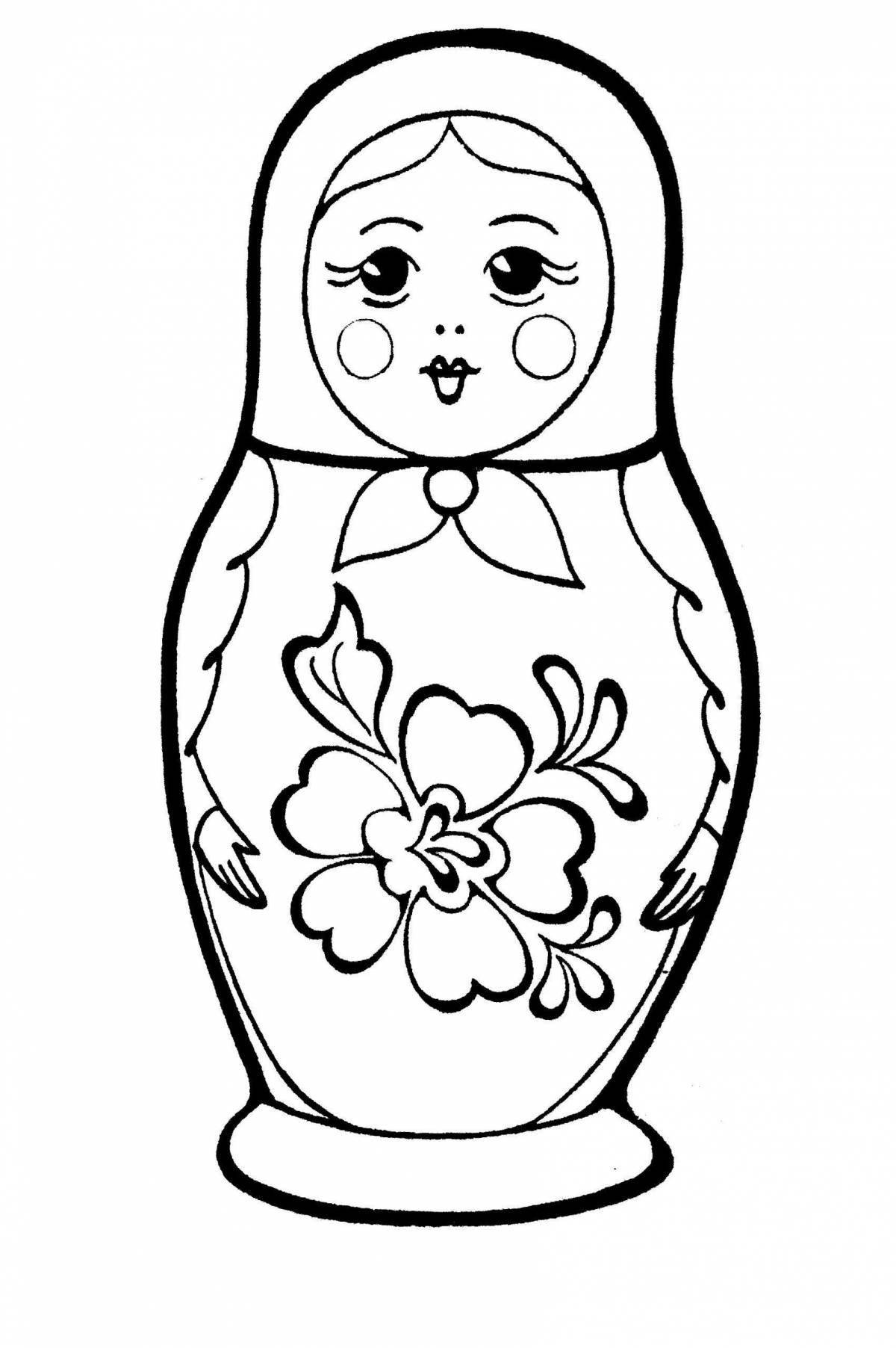 Coloring mystical matryoshka