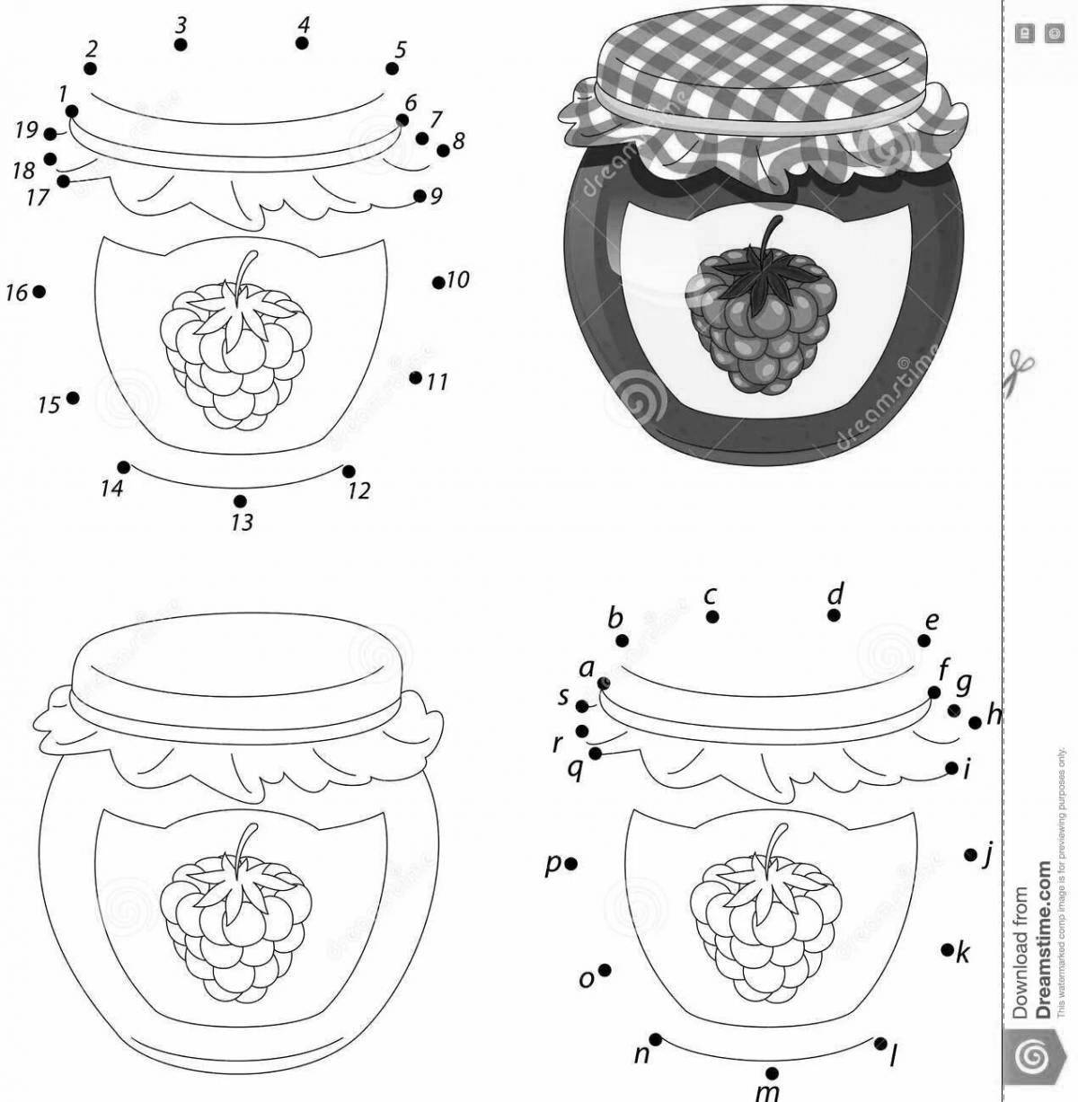 Великолепный джем раскраски для детей