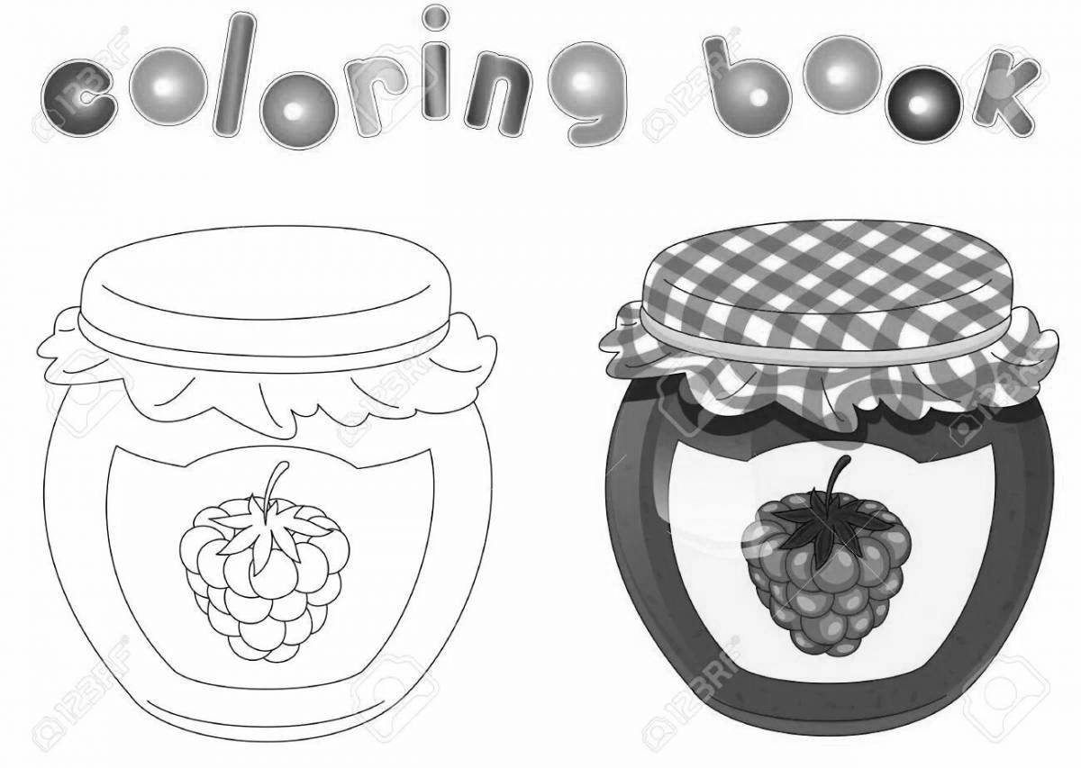 Exquisite jam coloring book for kids