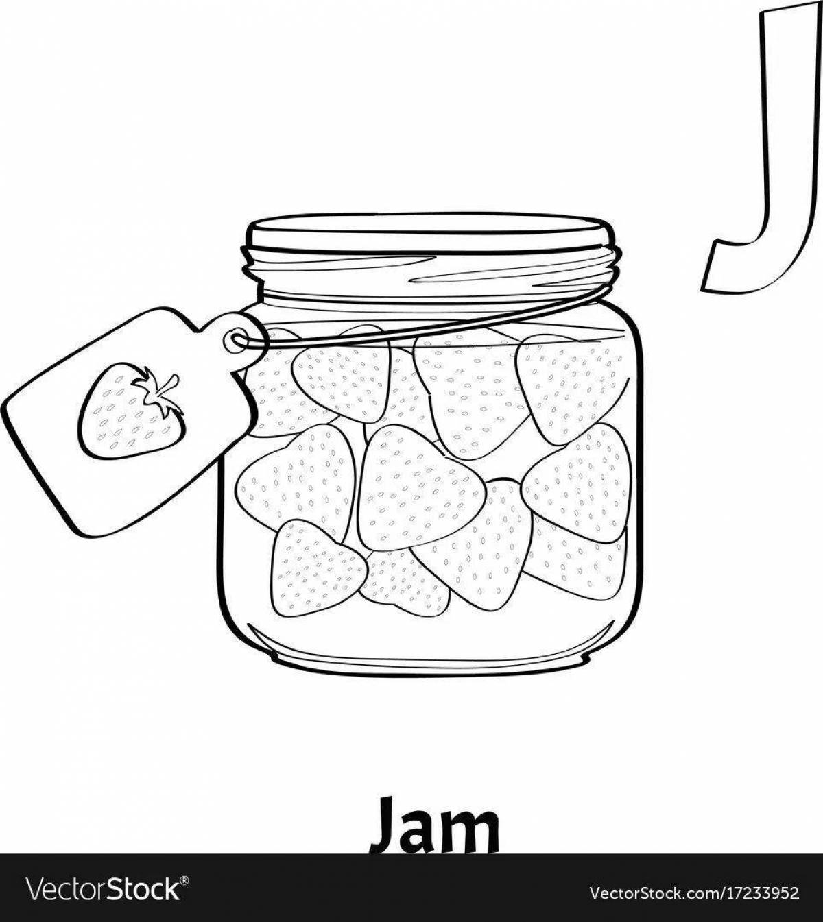Sweet jam coloring book for kids