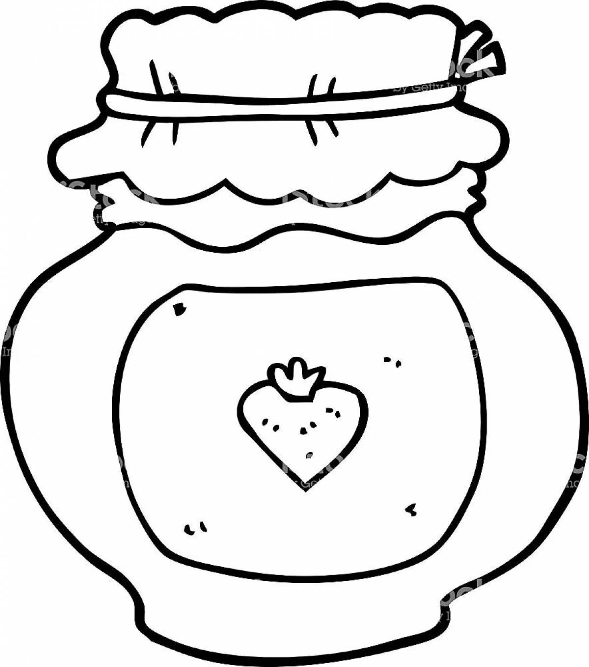Fancy jam coloring pages for kids