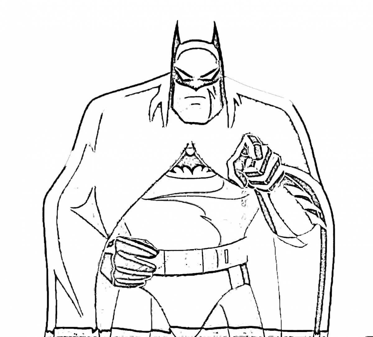 Radiant ace superhero coloring page