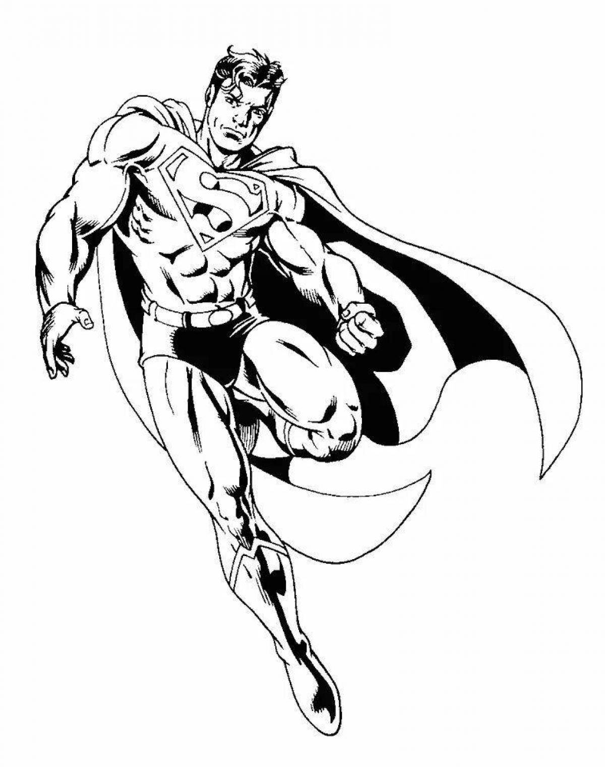 Dazzling ace superheroes coloring page