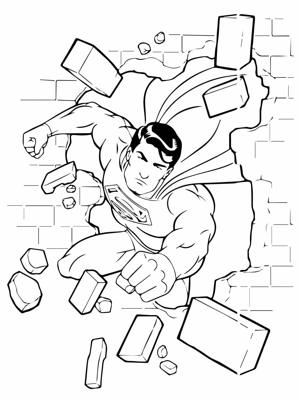 Coloring awesome ace superhero