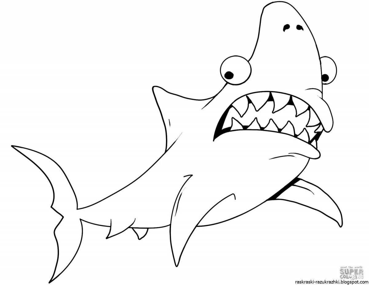 Fabulous shark coloring book for kids