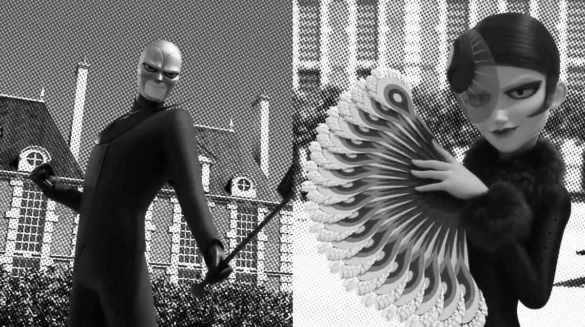 Coloring page graceful mayura and hawk