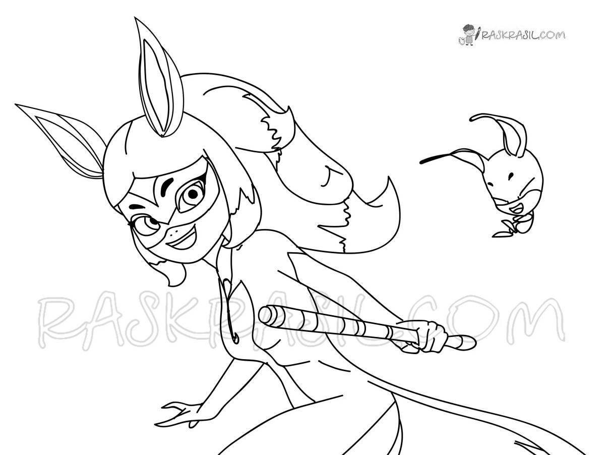 Mayura serena and hawk coloring page