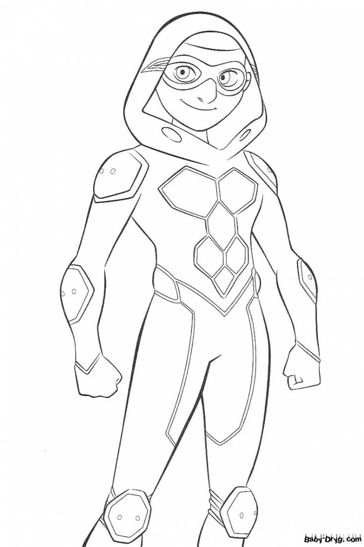 Bright mayura and hawk coloring