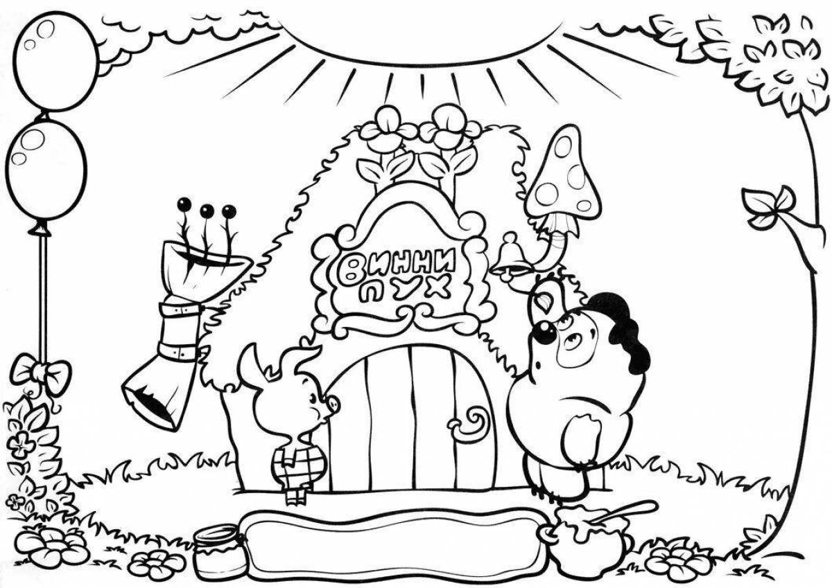 Забавная раскраска союзмультфильм винни-пух