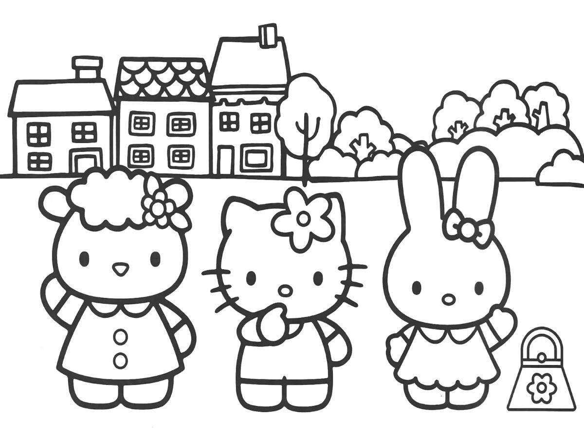 Fun coloring game hello kitty