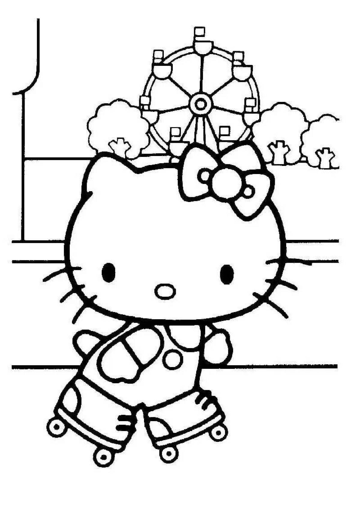 Hello kitty shining coloring game