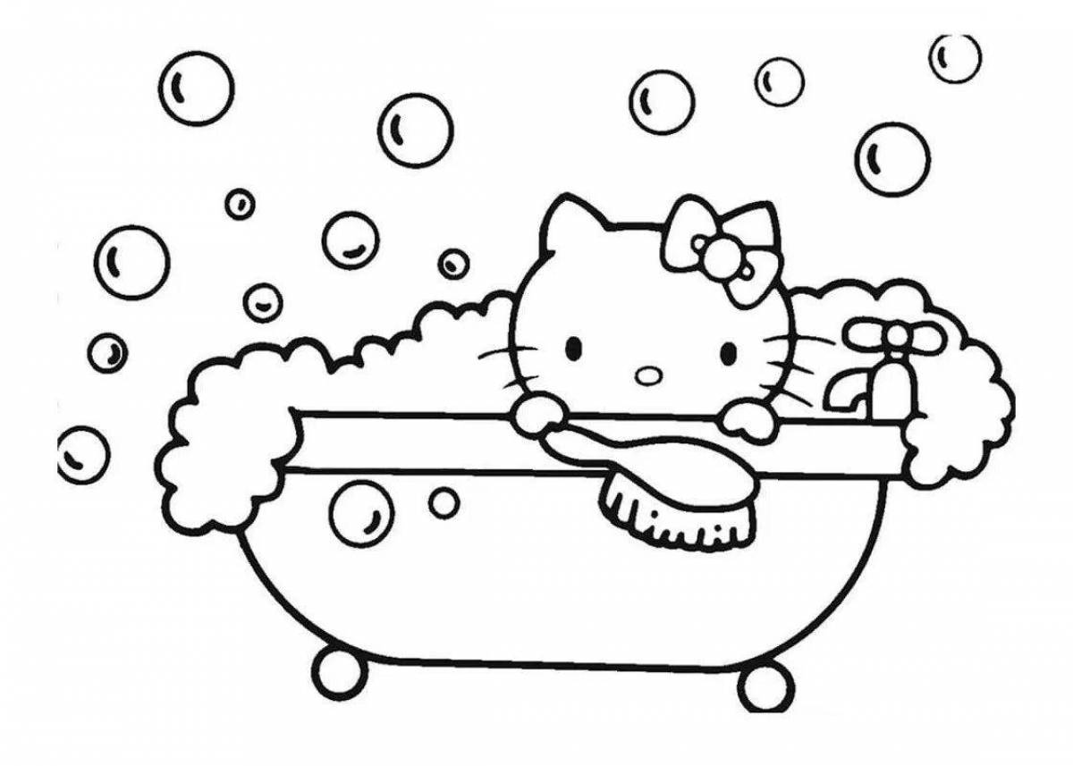 Hello kitty tempting coloring game