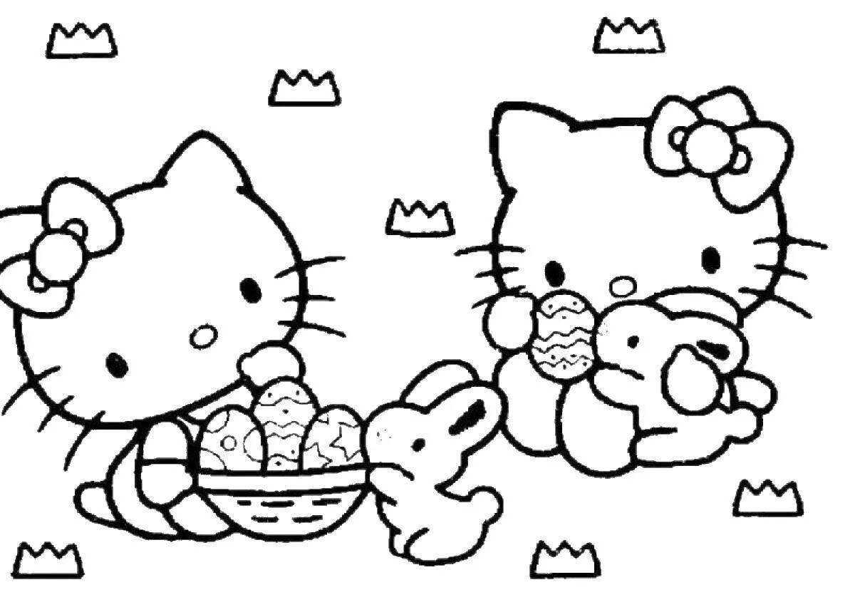 Coloring enchantment hello kitty game coloring page