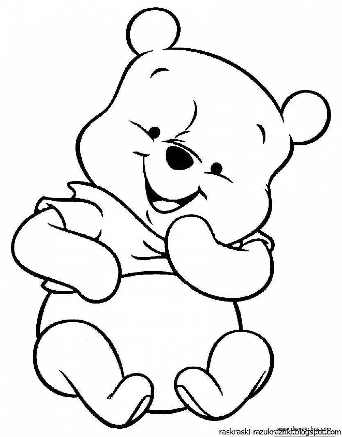 Очаровательная раскраска черно-белая маленькая