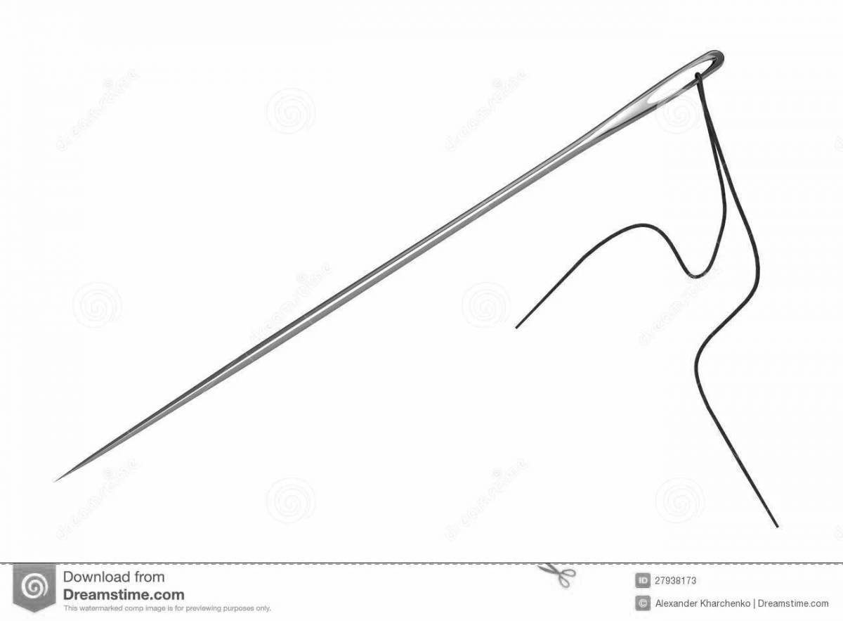 Colorful juvenile needles coloring page