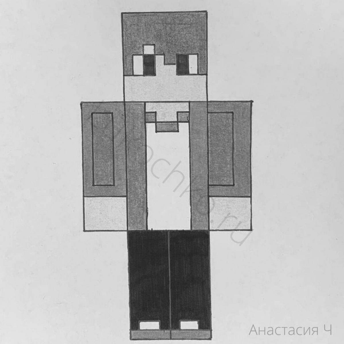 Colorful coloring skin compote minecraft