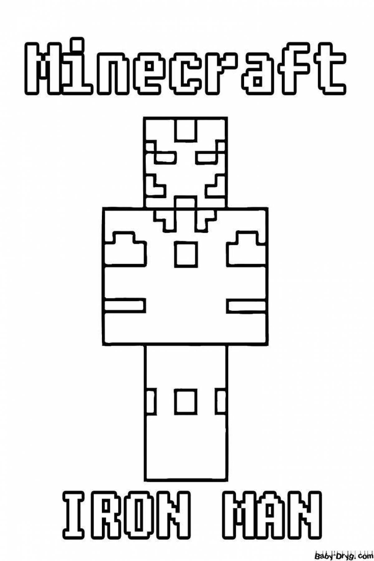 Delightful coloring compote leather minecraft