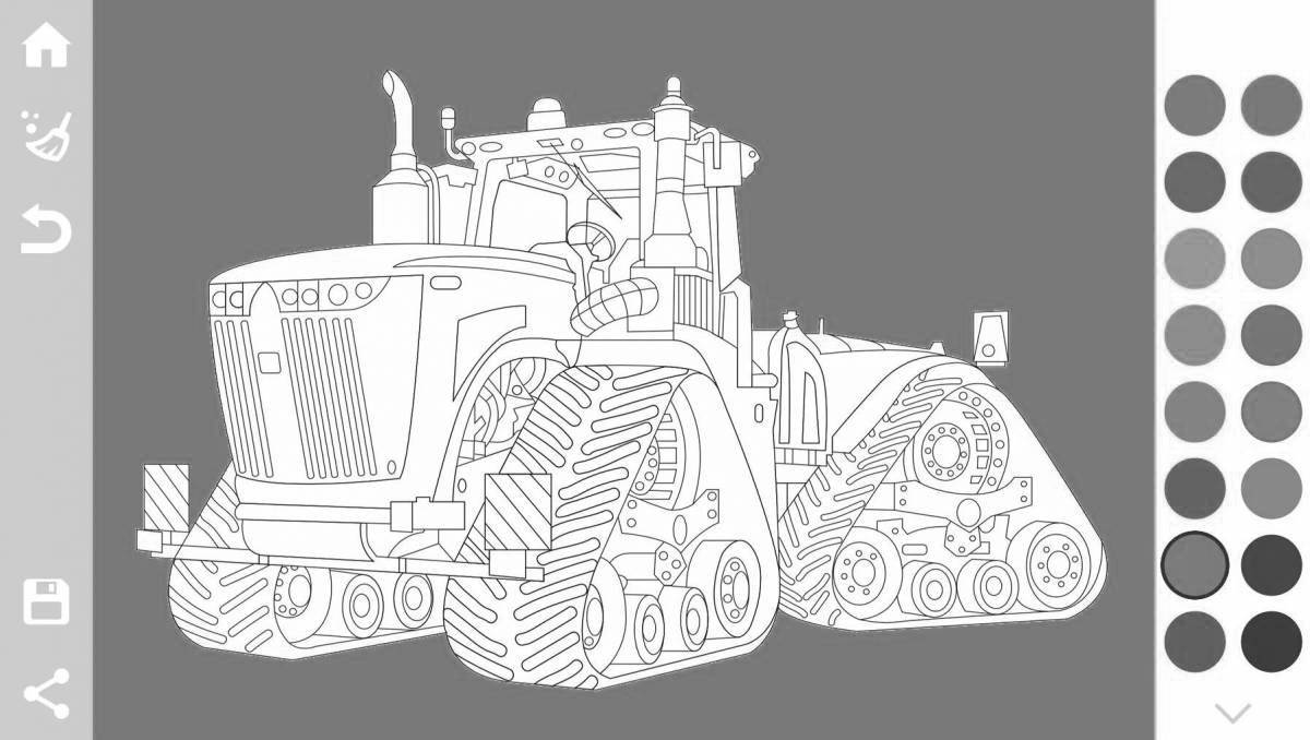 Exciting k 700 tractor coloring page