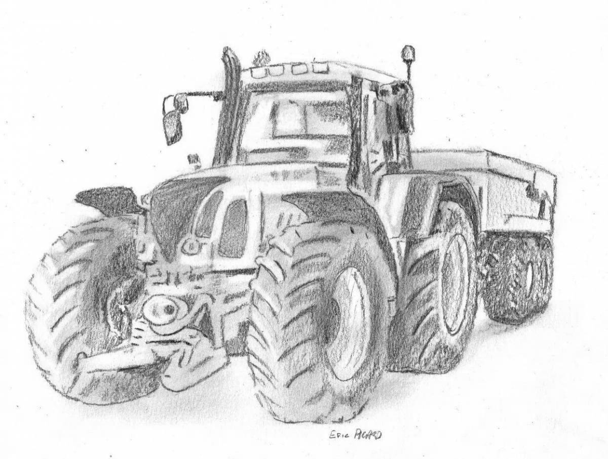 Funny tractor k 700 coloring book
