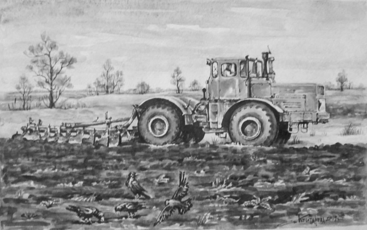 Cute tractor k 700 coloring book