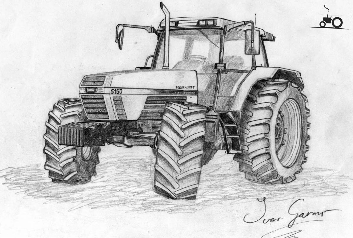 Coloring page elegant tractor k 700