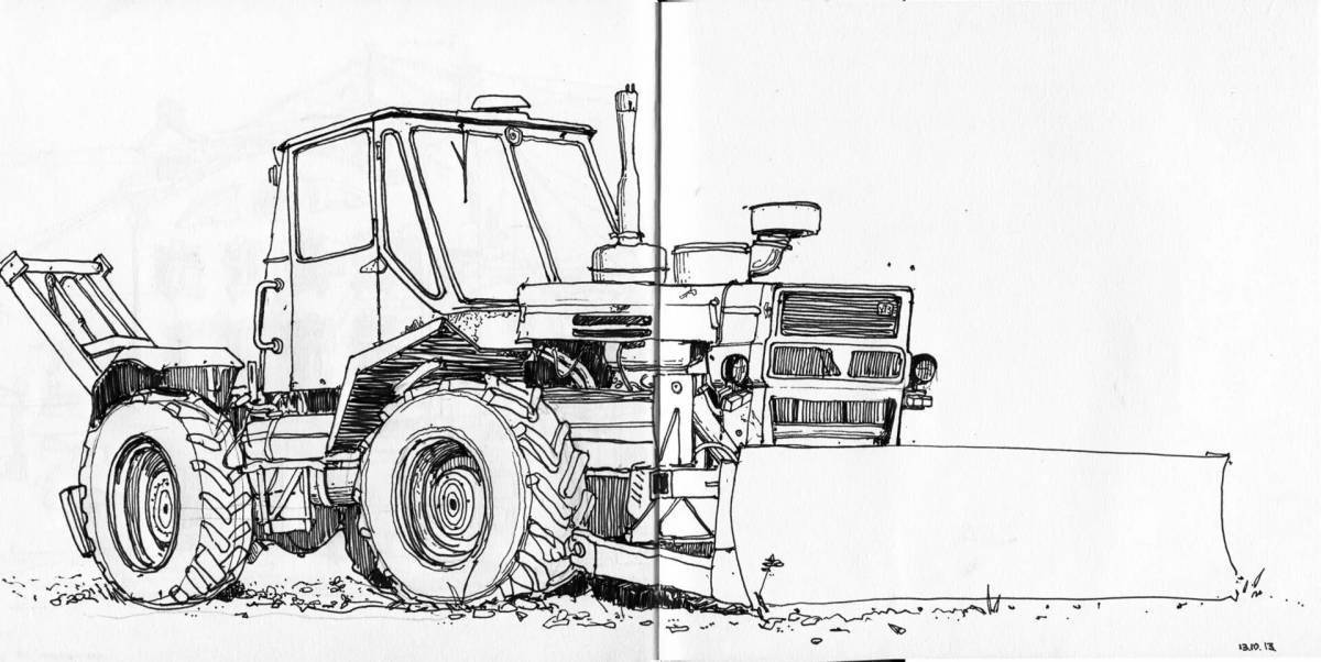 Grand k 700 tractor coloring book