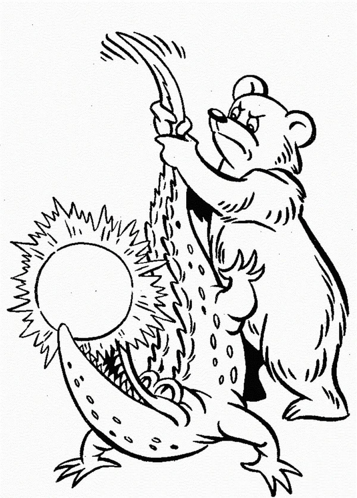 Chukovskiy's stolen sun coloring page