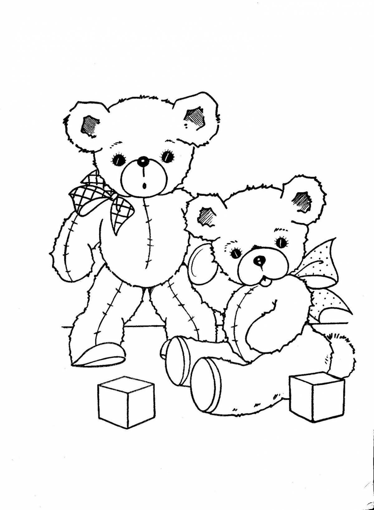 Bright bear coloring by numbers